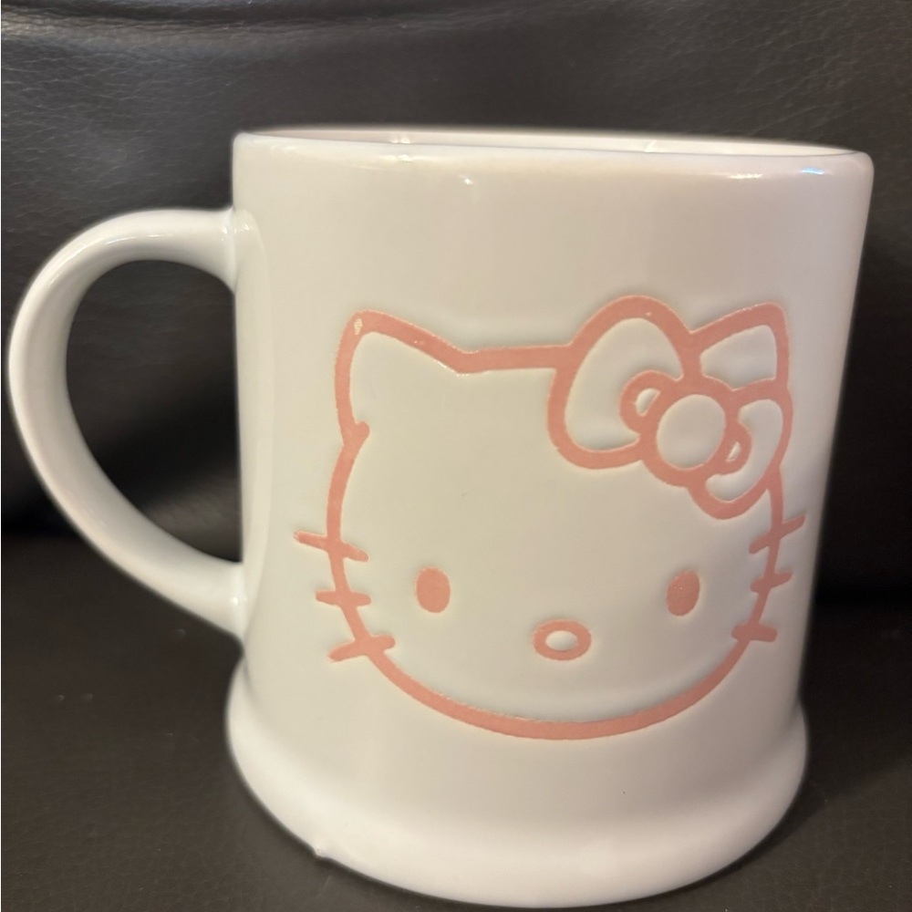 Hello Kitty Embossed Pink and White Mug